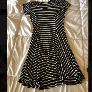 Black and white stripe dress